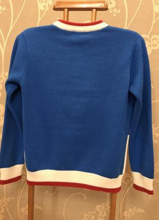 Нереально красивый и стильный брендовый вязаный свитерок.2 фото