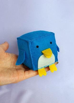 Развивающая игрушка 🌞"пингвин" для малышей /кубик из фетра  для детей/декор в детскую6 фото