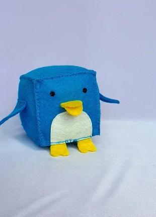 Развивающая игрушка 🌞"пингвин" для малышей /кубик из фетра  для детей/декор в детскую5 фото