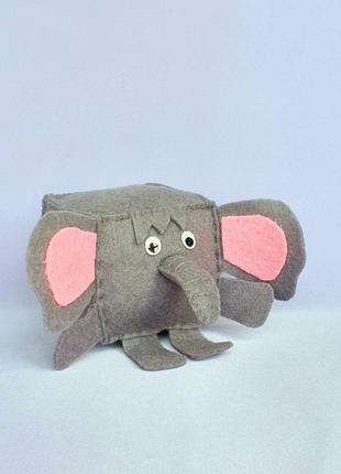 Развивающая игрушка🌞 "слон" для малышей /кубик из фетра тактильный подарок ребенку3 фото