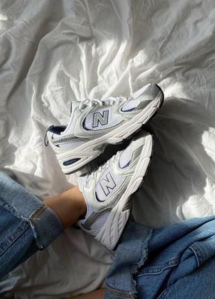 New balance 530 white silver lux