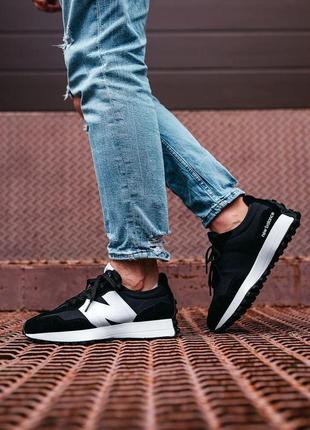 New balance 327 black white