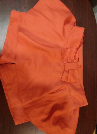 Юбка шорты 40 оранжевый 🍊 красный