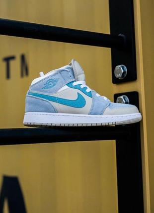 Nike air jordan retro 1 mid se sail light blue