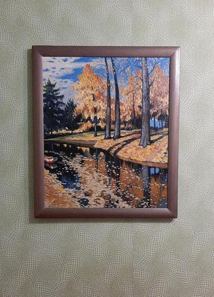 Картина 60х50 см  холст масло осень пейзаж2 фото