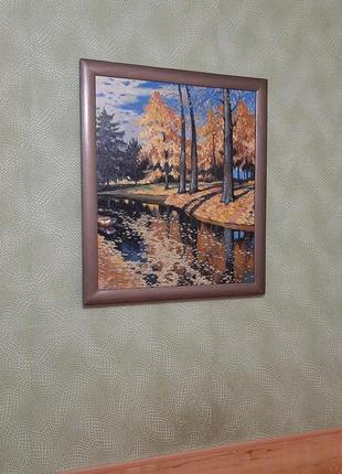 Картина 60х50 см полотно олія осінь пейзаж3 фото