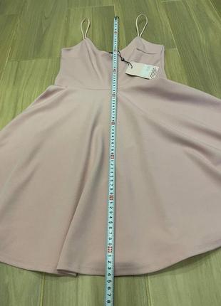 Акция 🎁 нова стильна сукня missguided petite pink strappy scuba skater dress zara h&amp;m10 фото