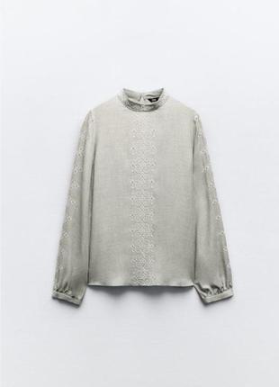 Вышитая блуза вышиванка zara xs,s,m6 фото