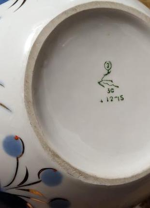 Великий чайник заварник порцеляновий позолота купецький вінтаж срср городни