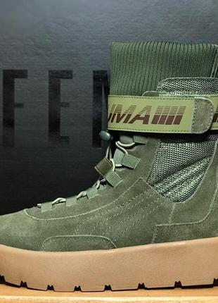 Puma x fenty scuba boot olive