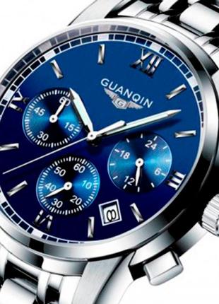 Годинник чоловічий наручний  guanquin liberty, з металевим ремінцем, класичний, кварцовий d c4 фото