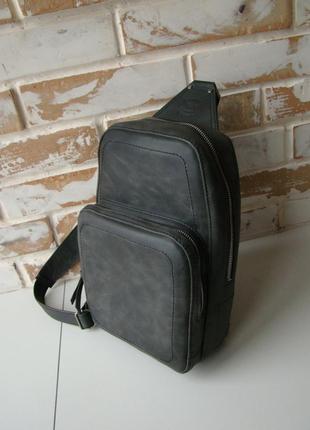 Стильный мини рюкзак на одной лямке / кожаный рюкзак/ выбор цветов