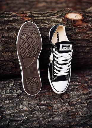 Converse low black white black line