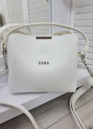 Жіноча стильна та якісна сумка біла1 фото