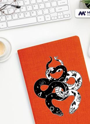 Блокнот а5 інь янь змії (yin yang snake) оранжевый (92286-2850-og)4 фото