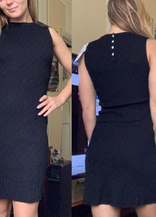 Платье трикотажное zara в рубчик новое