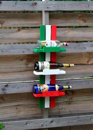 Дерев'яна полиця для вина wine italian1 фото