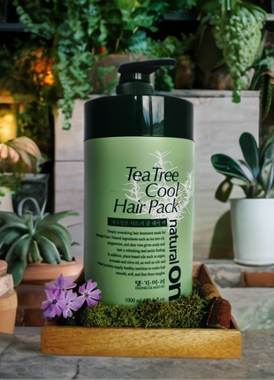 Натуральна маска daeng gi meo ri natural on tea tree cool hair pack 1000 ml1 фото