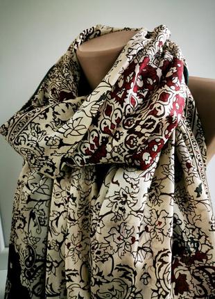 Шикарный большой шарф из натурального шёлка almirah6 фото
