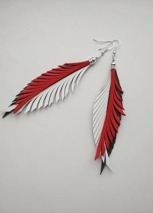 Кожаные серьги "gina"