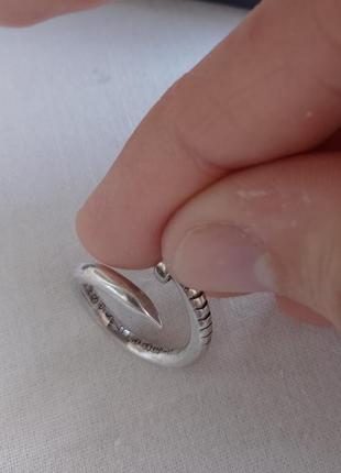 Кольцо гвоздь серебро 9253 фото