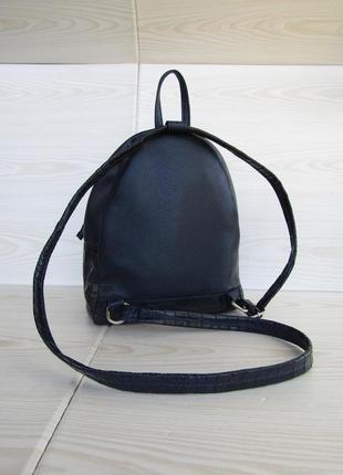 Темно - синій рюкзак handmade5 фото
