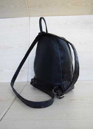 Темно - синій рюкзак handmade4 фото