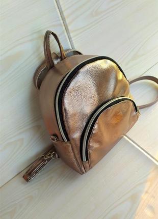 Бронзовый рюкзачок / сумка handmade4 фото