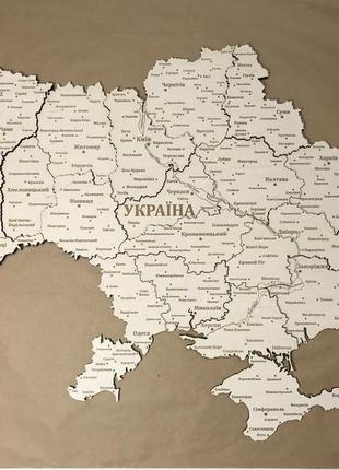 Древесная 3d карта украины на стену 105*703 фото