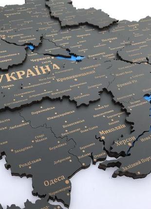 Карта украины 3d на стену из березовой фанеры l 158 х 105 см4 фото