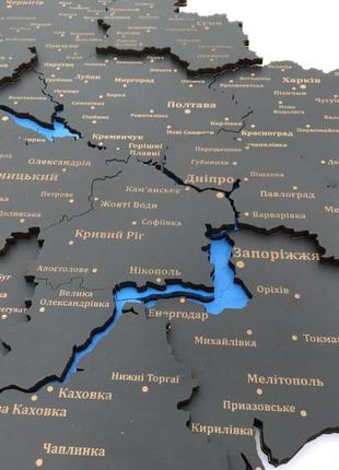Карта украины 3d на стену из березовой фанеры l 158 х 105 см8 фото