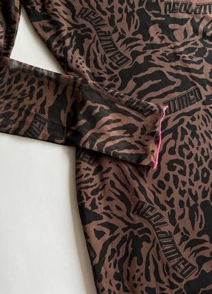 Reclaimed vintage мини платье, сеточка леопардовая, размер s6 фото