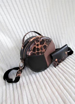 Незвичайний клатч + гаманець в подарунок "safari" handmade4 фото