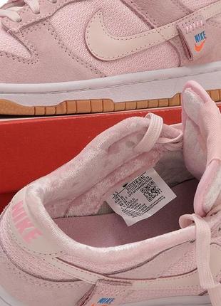 Женские кроссовки nike sb dunk teddy bear pink4 фото