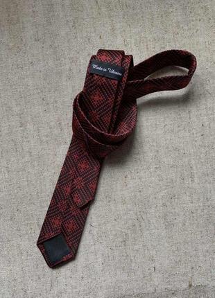 Краватка "україна в червоно-чорних кольорах", ширина 6 див.3 фото