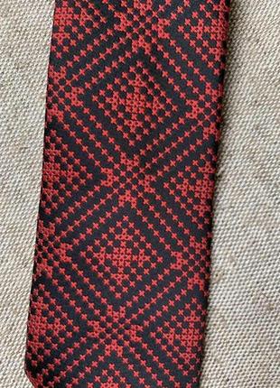 Краватка "україна в червоно-чорних кольорах", ширина 8 см2 фото
