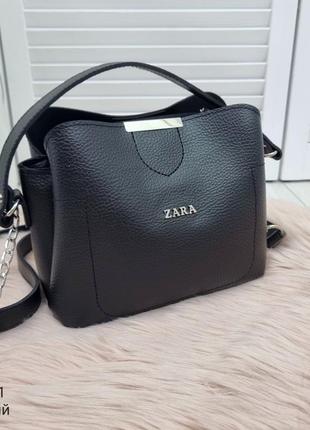 Жіноча стильна та якісна сумка чорна5 фото