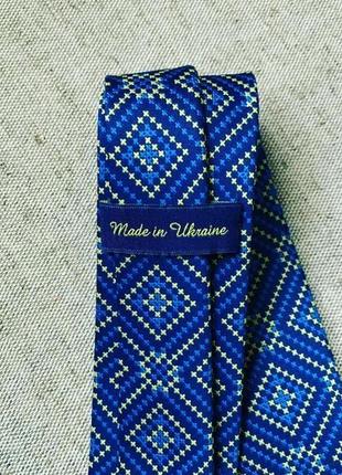 Краватка "україна в синьо-жовтих кольорах", ширина 6 див.2 фото