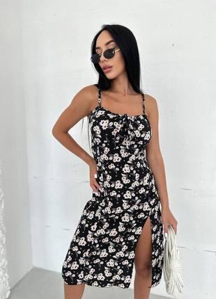 🔝 летнее платье сарафан в цветочный принт