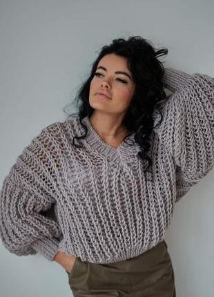 Вязаный свитер5 фото