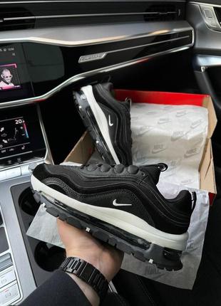 Мужские кроссовки nike air max 97 futura black white2 фото