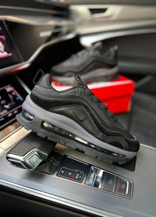 Мужские кроссовки nike air max 97 futura black gray1 фото