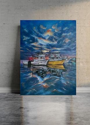 Картина інтер'єрна "кораблі"