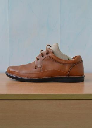 Кожаные мужские туфли, мокасины  clarks, кожа 28, 5 см.2 фото