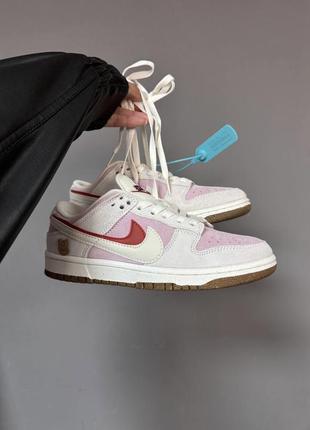 Найк сб данк щ рожевим nike sb dunk 85 double swoosh pink rabbit2 фото