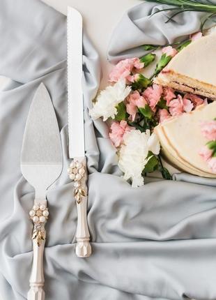 Бокали на весілля перлова троянда5 фото