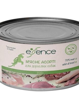 Влажный корм для собак essence мясное ассорти (паштет) 200г1 фото