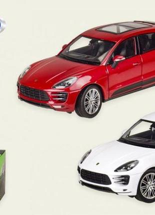 Дитяча іграшка машинка металева, 1:24, porsche macan turbo, відкриваються двері, багажник, 24047 welly