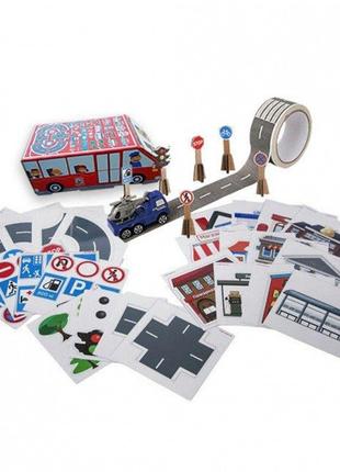 Розпродаж -45% дитяча іграшка ігровий набір червоний автобус авто фан плюс. тм трик-трек