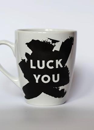 Тарелка/чашка "luck you"
